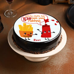 Quirky Farewell Photo Cake