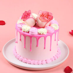Rosy Delight Valentine Cream Cake