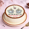 Tea Theme Friendship Day Photo Cake