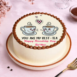 Tea Theme Friendship Day Photo Cake