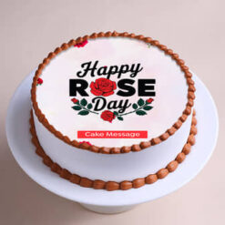 Vibrant Floral Rose Day Cake