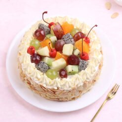 Fresh Fruit Almond Vanilla Cake
