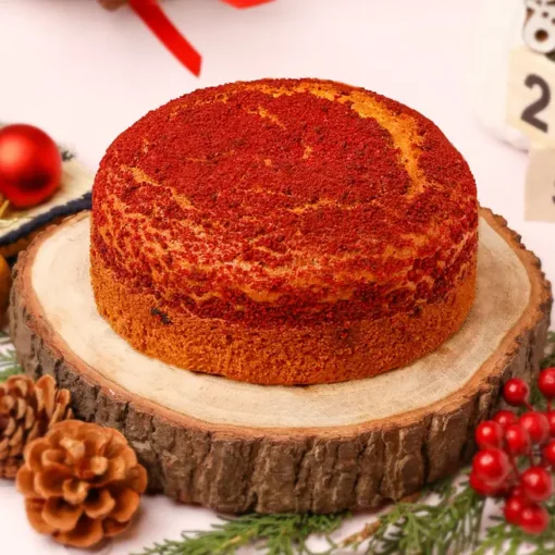 Red Velvet Dry Cake with Crumble